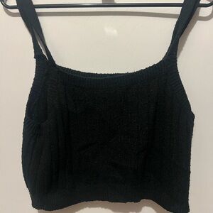 Black Knit Women's Top